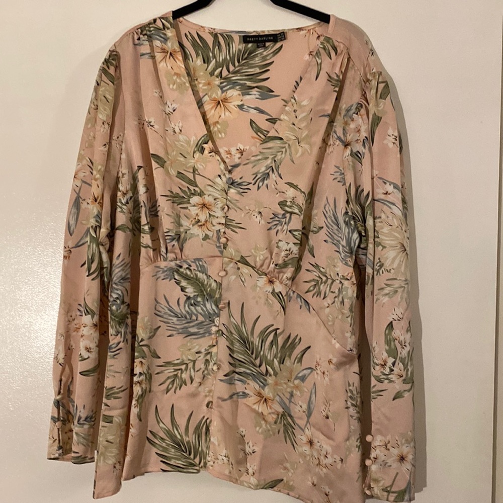 Tropical print ASOS blouse